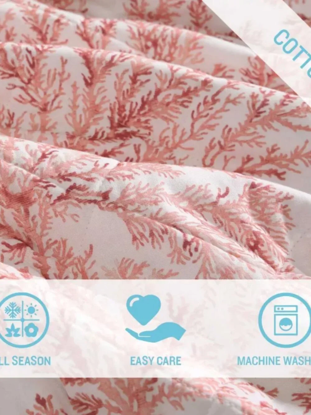 NWT Tommy Bahama Coral Garden Quilt Set Full/Queen